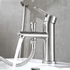 Singolo foro di montaggio in acciaio inox <span class=keywords><strong>rubinetto</strong></span> del bacino <span class=keywords><strong>con</strong></span> deviatore testa doccia ponte di acqua di <span class=keywords><strong>rubinetto</strong></span> per il lavaggio dei capelli <span class=keywords><strong>bagno</strong></span> <span class=keywords><strong>rubinetto</strong></span> - Product Image 4