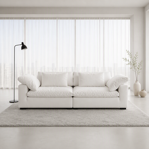 Canapé modulaire en tissu Wabi Sabi Cloud, assise profonde, coussin moelleux, modulaire, librement combinable, style japonais, pour salon - Product Image 1