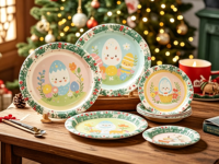 Assiettes en carton blanc jetables personnalisées certifiées BSCI, style américain, pour fêtes, utilisation alimentaire, vente en gros