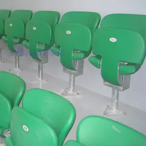 Avant kursi stadion lipat tetap, dudukan stadion olahraga dalam ruangan HDPE pemasangan lantai tempat duduk Auto Tip-Up kursi stadion tenis bisbol