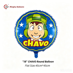 Globo de Mylar con Diseño de Personaje de Dibujos Animados de El <span class=keywords><strong>Chavo</strong></span> <span class=keywords><strong>Del</strong></span> <span class=keywords><strong>Ocho</strong></span>, en Caja de Regalo, Redondo y Cuadrado, Temática Latina Española para Niños - Product Image 3
