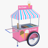 Chariot à pression pour crème glacée, chariot de supermarché, en solde