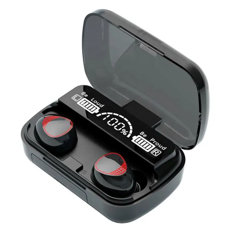 Popular M10 Earbuds TWS 9D BT5.3 Fone De Ouvido Touch Control Fones De Ouvido Sem Fio Stereo Baixo Headphone LED Digital Display Earbuds