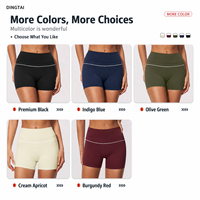 Shorts de yoga taille haute Dingtai certifiés GCC pour femmes, effet ventre plat et rehaussement des fesses, color block, séchage rapide, vêtements de sport compressifs