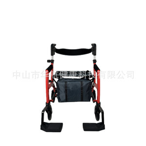 Déambulateur pliable avec siège, multifonctionnel, poussé à la main, pour personnes âgées, fonctionnement manuel, léger et facile à transporter - Product Image 3