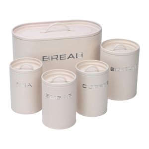 Boîte à pain <span class=keywords><strong>vintage</strong></span> pour la cuisine avec des boîtes en étain pour le café, le <span class=keywords><strong>sucre</strong></span>, le thé, le rangement des pâtisseries, ensemble de boîtes à pain avec couvercle en métal - Product Image 1