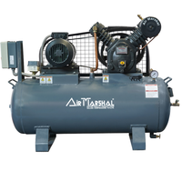 Compresseur d'air à piston entraîné par courroie industriel 8 bars 220 V 3 cylindres Compresseur portable pour usage en atelier