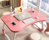 Table de lit en métal de bureau d'ordinateur portable pliant portatif pour étudier le bureau pliable de tour pour l'usage avec des outils
