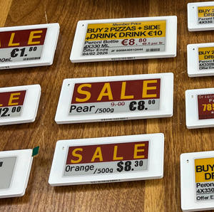 ป้ายราคาอิเล็กทรอนิกส์แบบอินฟราเรดสำหรับร้านค้าปลีกใหม่ ESL ขนาด 2.13 นิ้ว จอแสดงผล E Ink ป้ายราคาอิเล็กทรอนิกส์ Epaper รองรับระบบ EAS - Product Image 1