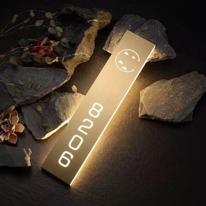 2024 nuovo Dsymbol personalizzato in acciaio inox camera <span class=keywords><strong>numero</strong></span> porta targa segnaletica direzionale segnaletica porta Hotel - Product Image 2