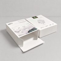 Boîte en carton blanc C2S à double extrémité pliée en gros, en stock, pour adaptateur de chargeur rapide 30W, emballage d'électronique grand public
