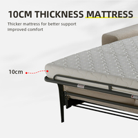 Canapé-lit convertible multifonction moderne 3 places en tissu avec matelas en mousse à mémoire de forme, design pliable écologique pour salon et chambre