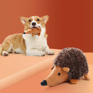 卸売歯モラーインタラクティブ環境にやさしいクリンクル犬のおもちゃきしむハリネズミの形咬傷耐性ぬいぐるみ犬の噛むおもちゃ - Product Image 6