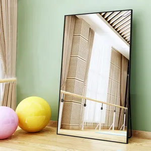 Aluminum Framed Mirror Rectangle Floor Dressing Gold Large Mirror Full Length Mirror Wall