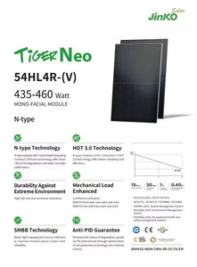 Paneles Solares Monocristalinos PERC de Media Celda de 490W-515W, Tipo N, con Marco de Aleación de Aluminio Anodizado, para Tiger Neo 60HL4-V, Nivel 1 - Product Image 4