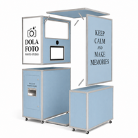 Photomaton Modulaire Portable en Bois, Structure Démontable, Facile à Assembler, Impression Instantanée, Machine à Selfie, Faible Coût de Transport
