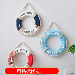 Mediterranean Style Wooden Life Rings Multi Piece <b>Wall</b> <b>Decor</b> Home <b>Decor</b> Circular MDF <b>Wall</b> Sculpture - Product Image 5