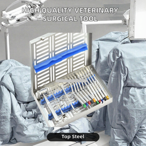 Ensemble d'instruments chirurgicaux dentaires, outils en acier inoxydable avec poignées codées par couleur pour les interventions orthopédiques, certifié CE - Product Image 2