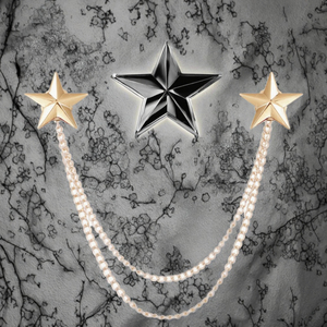 Bros Bintang Unisex Logam Rantai Rumbai Peniti Kerah Kemeja Gesper Kerah <span class=keywords><strong>Retro</strong></span> Pin Kerah Jas Aksesoris Perhiasan Kalung - Product Image 2