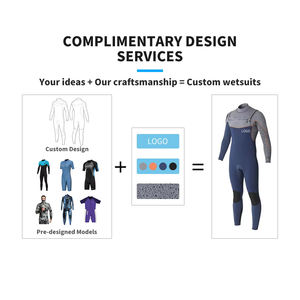 कस्टम लोगो छाती ज़िप 4/3 नियोप्रोन आर्टसूट आदमी लंबे सर्फ सूट आदमी के लिए उच्च लोच चूना पत्थर पूर्ण डाइविंग सूट - Product Image 5