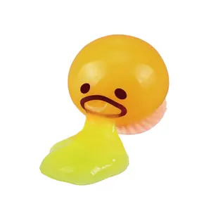 Amazon hot sale toy 2023 for cute yellow spoof funny toys squeeze squishy sticky anti stress funny vomiting egg yolk