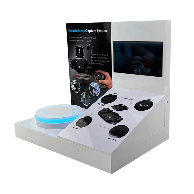 Custom Modern Eco-Friendly Acrylic Gamepad Display Rack Display Screen Lighting Automotive Electronic Fixture Advertising Stand