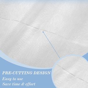 Rollo de sábanas desechables de tela no tejida precortadas con orificio para la cara, para camillas de masaje, salones de belleza, hoteles y mesas de examen. - Product Image 5