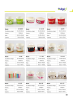 Gobelets à crème glacée en papier, boîtes en papier kraft jetables personnalisées, petits contenants alimentaires en papier kraft, boîtes rectangulaires en papier kraft, saladier