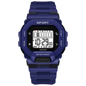 Модные спортивные электронные умные часы светодиодные цифровые многофункциональные и водонепроницаемые часы для детей мальчиков и девочек