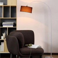 Lampadaire Arc avec télécommande et variateur d'intensité, lampadaires noirs pour salon