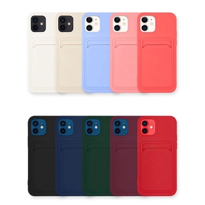 Étui en Silicone souple antichoc, personnalisé, en TPU, porte-carte de crédit, étui portefeuille pour <span class=keywords><strong>iPhone</strong></span> <span class=keywords><strong>12</strong></span> Pro Max, vente en gros - Product Image 6