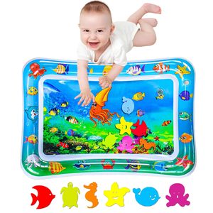 Tapis aquatique gonflable pour bébé, tapis de jeu sensoriel pour le temps sur le ventre, design pieuvre, jouet de développement précoce pour nourrissons - Product Image 1