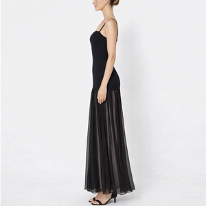 Custom Wholesale Fashion Chic Design Oem <strong>Ladies</strong> <strong>Clothing</strong> Elegant Women slip Chiffon Pleated Maxi Dress - Product Image 3