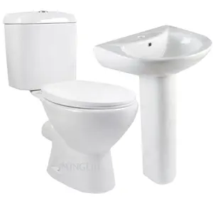 Набор для ванной комнаты/дешевая полная керамическая санитарная посуда, комбинация унитаза и раковины