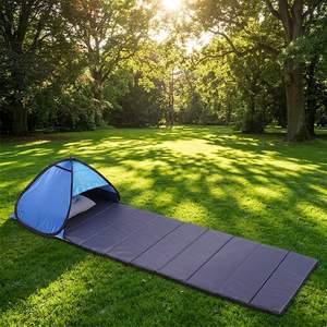 Chaise longue de plage portable pliable pour le camping en plein air avec appui-tête et auvent réglable - Product Image 1