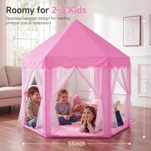 Carpa de Juego Plegable Rosa Unisex para Niños, Estilo Deportivo, Certificación EN71, Venta al Por Mayor - Product Image 2