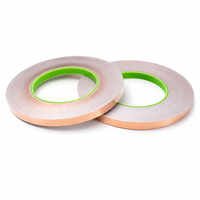 Pita Film Mylar Tembaga untuk Pelindung Kabel Komunikasi Tahan Panas Pita Foil Tembaga Satu Sisi Ketebalan 0.05-0.1mm 50m