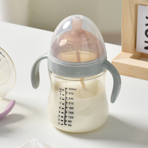 Bouteille de lait pour bébé nouveau-né en silicone 210 ml 300 ml, bouteille de lait multifonctionnelle réutilisable, logo personnalisé, vente en gros - Product Image 3
