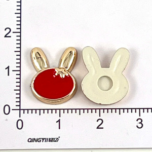 อุปกรณ์ตกแต่งเครื่องประดับรูปกระต่ายการ์ตูน DIY ทำจากเรซิ่นพลาสติกเคลือบสีหลากหลาย สำหรับเคสมือถือ รองเท้า หัวเข็มขัด และงานฝีมือ - Product Image 4