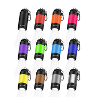 Linterna LED de Bolsillo Recargable por USB con Logotipo Personalizado al por Mayor, Mini Linterna Portátil con Anillo para Llaves