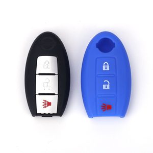 Housse en Silicone Durable avec LOGO personnalisé pour clé de voiture, étui pour clé de voiture intelligente à 3 boutons, pochette et sac d'accessoires - Product Image 1