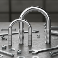 Boulons en U en acier inoxydable ISO Standard 304 316, DIN 3570, colliers de serrage pour tuyaux, colliers de serrage pour tuyaux à bride, galvanisés