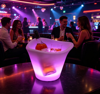 Seau à glace LED à changement de couleur IP65, rechargeable, avec télécommande, refroidisseur de vin lumineux pour bar, fête, boîte de nuit, Noël, Halloween