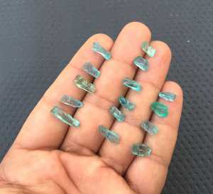 10 piezas Natural apatita piedras preciosas único pequeña forma de lápiz Natural suelto materias primas hacer colgante mayorista - Product Image 4