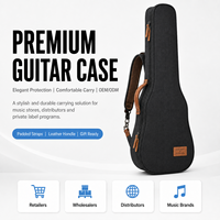 Housse de guitare acoustique rembourrée de qualité supérieure, étui souple imperméable pour instrument, sangle de sac à dos réglable, garniture en cuir pour les voyages et les performances