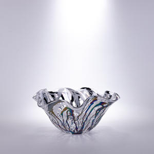 घरेलू इंटीरियर के लिए थोक आधुनिक डिजाइन मोती रंग मुरानो ग्लास टेबलटॉप वेस - Product Image 6