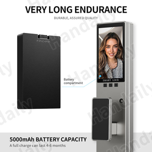 ฟังก์ชั่นวิดีโอคอล HanDaily ระบบล็อคด้วยใบหน้า ไบโอเมตริกซ์ ล็อคด้วยลายนิ้วมือ <span class=keywords><strong>ป</strong></span>ลดล็อคด้วยกุญแจ แอ<span class=keywords><strong>ป</strong></span> Tuya ควบคุมระยะไกล สมาร์ทล็อคพร้อมกล้อง - Product Image 6
