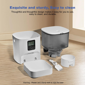 OEM Automatic Pet Feeder Stainless Steel Dog/Cat Bowl Adjustable Plastic Food Separator 4L Water Dispenser Modern - Product Image 5