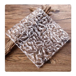 Colata di vetro piastrelle di ciottoli di vetro arte appeso con telaio in acciaio inox <span class=keywords><strong>per</strong></span> divisorio schermo di cristallo blocco di mattoni di vetro - Product Image 4