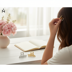 Fermaglio per capelli a punta singola da 4,5 cm, piccolo fermaglio a becco d'anatra in metallo per donna, accessori per capelli - Product Image 3